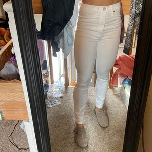 ABERCROMBIE WHITE HIGH WAIST JEGGING